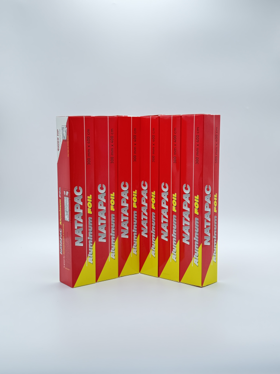 رقائق ألمنيوم 300 ملم × 400 سم – عرض (6 عبوات)